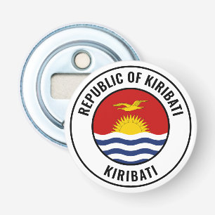 Kiribati Flag: Grote patriottische bottenopener Button Flesopener