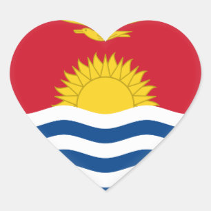 Kiribati Flag Hart Sticker