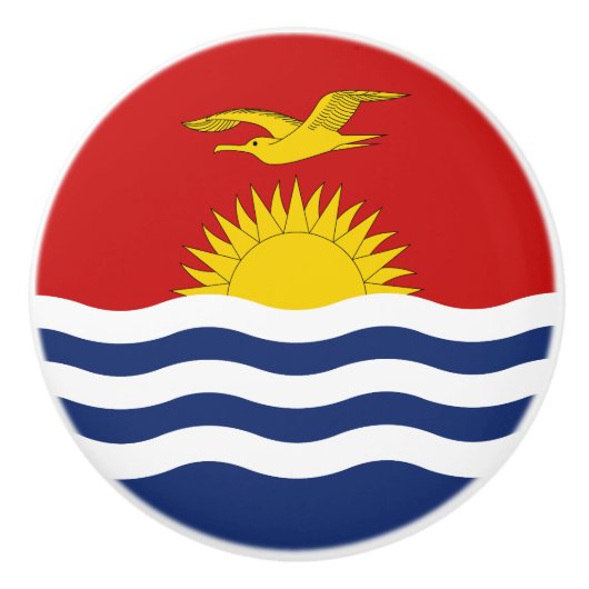 Kiribati Flag Keramische Knop (Voorkant)