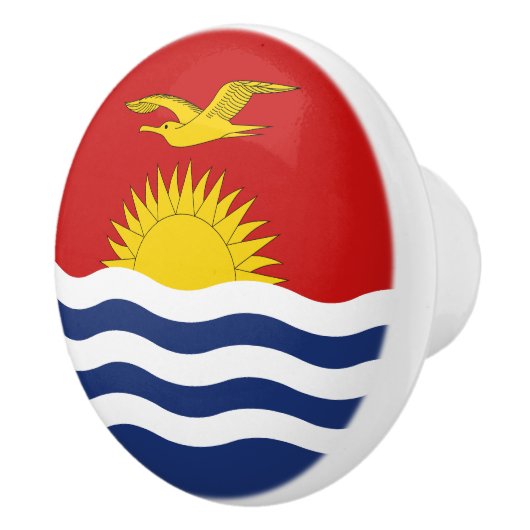 Kiribati Flag Keramische Knop (Rechts)