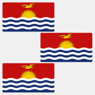 Kiribati Flag Labels