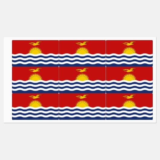 Kiribati Flag Labels (Vel)