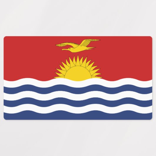 Kiribati Flag Labels (Design 1)