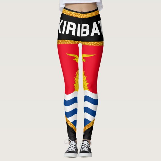 Kiribati Flag Leggings (Voorkant)