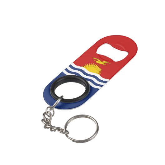 Kiribati Flag Mini Flessenopener (Achterkant Gekanteld)