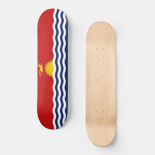 Kiribati Flag Persoonlijk Skateboard (Voorkant)