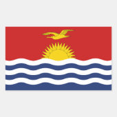 Kiribati Flag Rechthoekige Sticker (Voorkant)