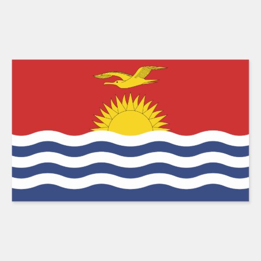 Kiribati Flag Rechthoekige Sticker (Voorkant)