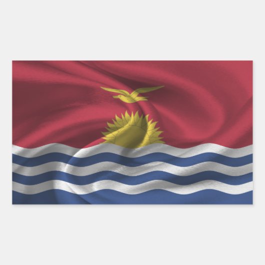 Kiribati Flag Rechthoekige Sticker (Voorkant)