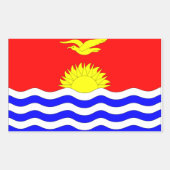 Kiribati Flag Rechthoekige Sticker (Voorkant)