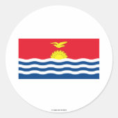 Kiribati Flag Ronde Sticker (Voorkant)