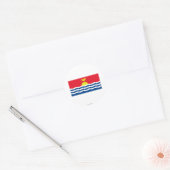 Kiribati Flag Ronde Sticker (Envelop)