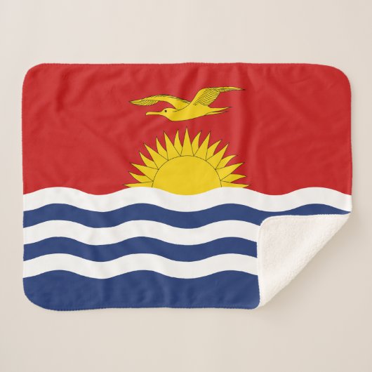 Kiribati Flag Sherpa Deken (Voorkant (horizontaal))