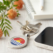 Kiribati Flag Sleutelhanger (Zijkant)