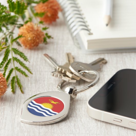 Kiribati Flag Sleutelhanger (Zijkant)