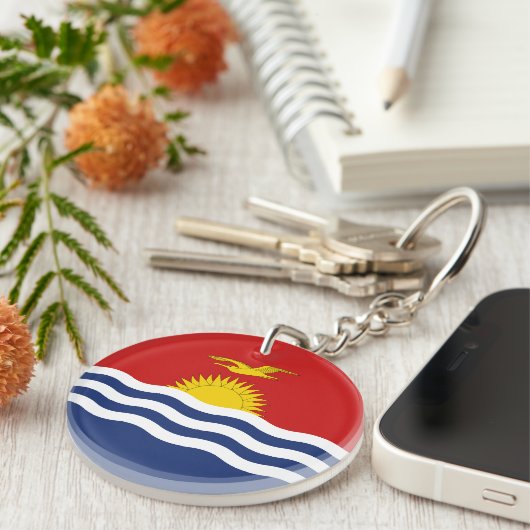 Kiribati Flag Sleutelhanger (Voorkant Rechts)
