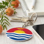 Kiribati Flag Sleutelhanger (Zijkant)