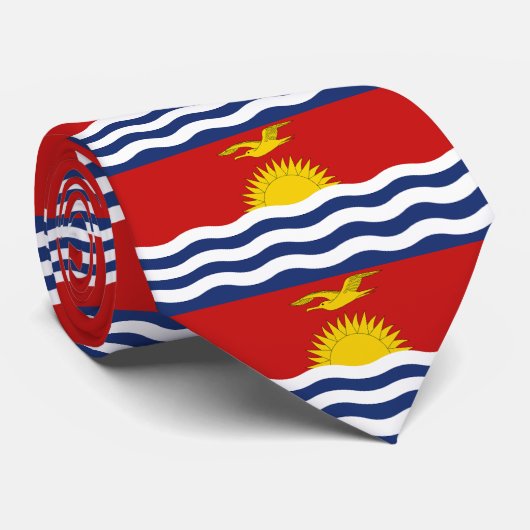 Kiribati Flag Stropdas (Opgerold)