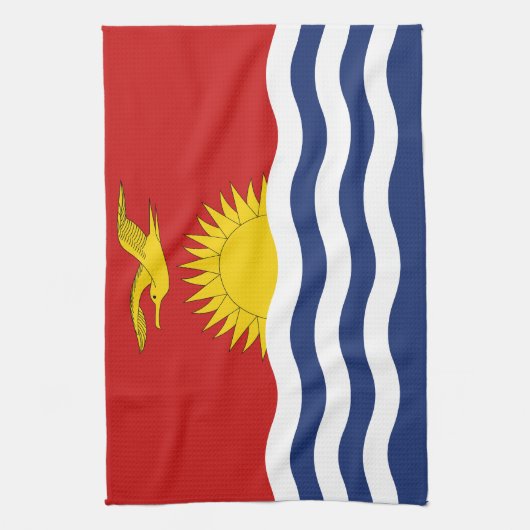 Kiribati Flag Theedoek (Verticaal)