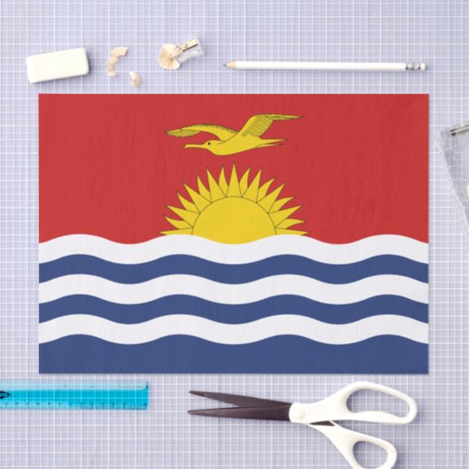 Kiribati Flag Tissuepapier (Craft)