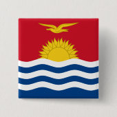 Kiribati Flag Vierkante Button 5,1 Cm (Voorkant)