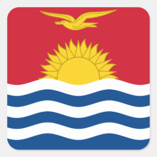 Kiribati Flag Vierkante Sticker