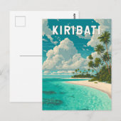 Kiribati Illustration Travel Art Vintage Briefkaart (Voorkant / Achterkant)