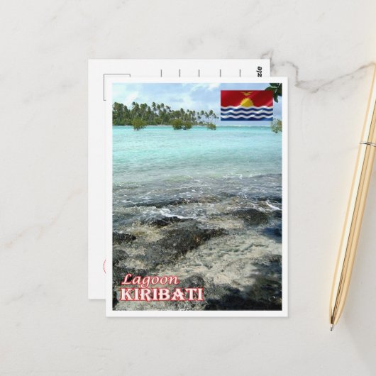 Kiribati - Lagoon - Panorama - Briefkaart (Voorkant / Achterkant in situ)