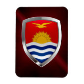 Kiribati Metallic Emblem Magneet (Verticaal)