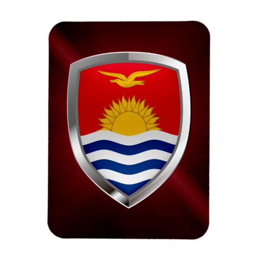 Kiribati Metallic Emblem Magneet (Verticaal)
