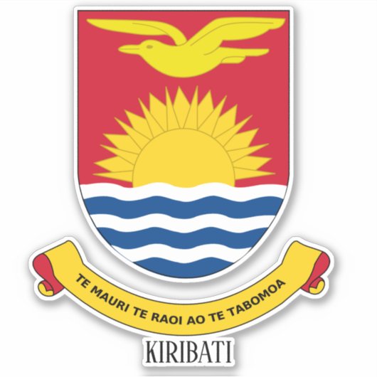 Kiribati - nationaal wapenschild patriottisch sticker (Voorkant)