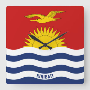 Kiribati National Flag Patriotic Vierkante Klok