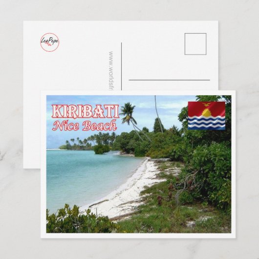 Kiribati - Nice strand - Briefkaart (Voorkant / Achterkant)
