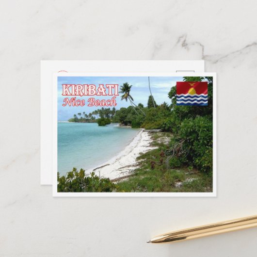 Kiribati - Nice strand - Briefkaart (Voorkant / Achterkant in situ)