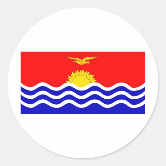 Kiribati Ronde Sticker (Voorkant)