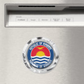 Kiribati Round Emblem Magneet (Insitu (Vaatwasser))