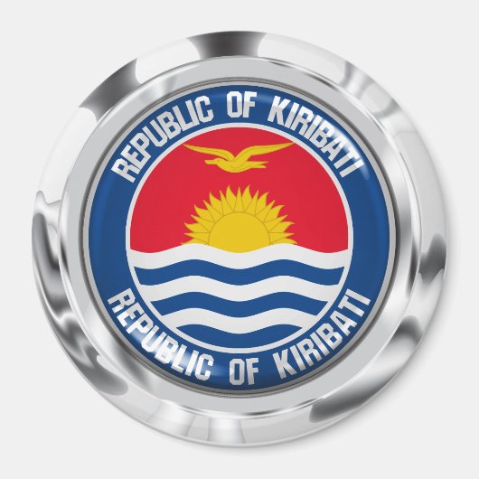 Kiribati Round Emblem Magneet (Voorkant)
