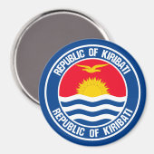 Kiribati Round Emblem Magneet (Voorkant / Achterkant)
