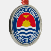 Kiribati Round Emblem Metalen Ornament (Rechts)