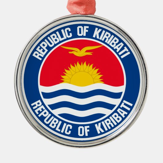 Kiribati Round Emblem Metalen Ornament (Voorkant)