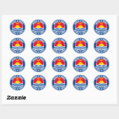 Kiribati Round Emblem Ronde Sticker (Vel)