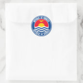 Kiribati Round Emblem Ronde Sticker (Tas)