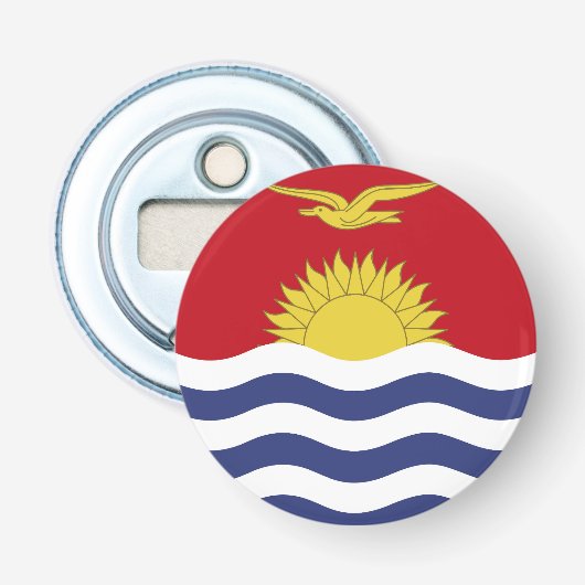 Kiribati vlag button flesopener (Voorkant)