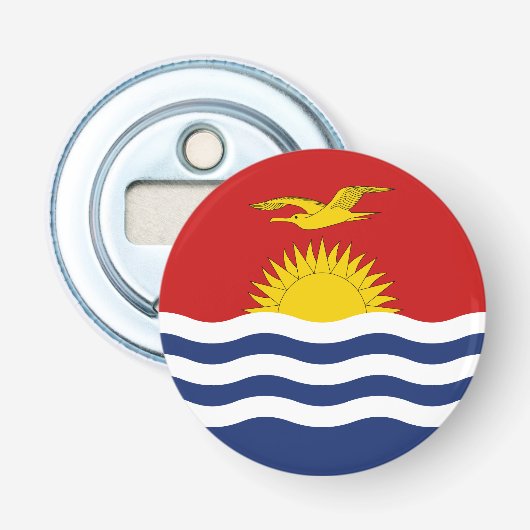Kiribati-vlag Button Flesopener (Voorkant)