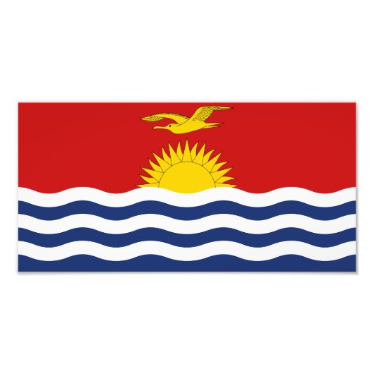 Kiribati-vlag Foto Afdruk (Voorkant)