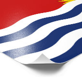 Kiribati-vlag Foto Afdruk (Hoek)