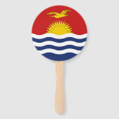 Kiribati-vlag Handwaaier (Achterkant)