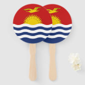 Kiribati-vlag Handwaaier (Voorkant en achterkant)