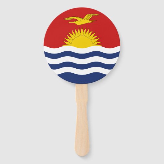 Kiribati-vlag Handwaaier (Voorkant)