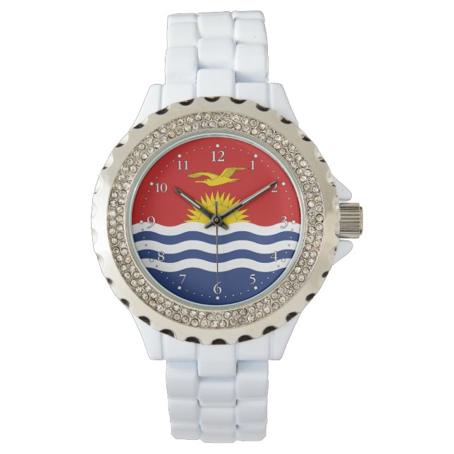 Kiribati-vlag Horloge (Voorkant)